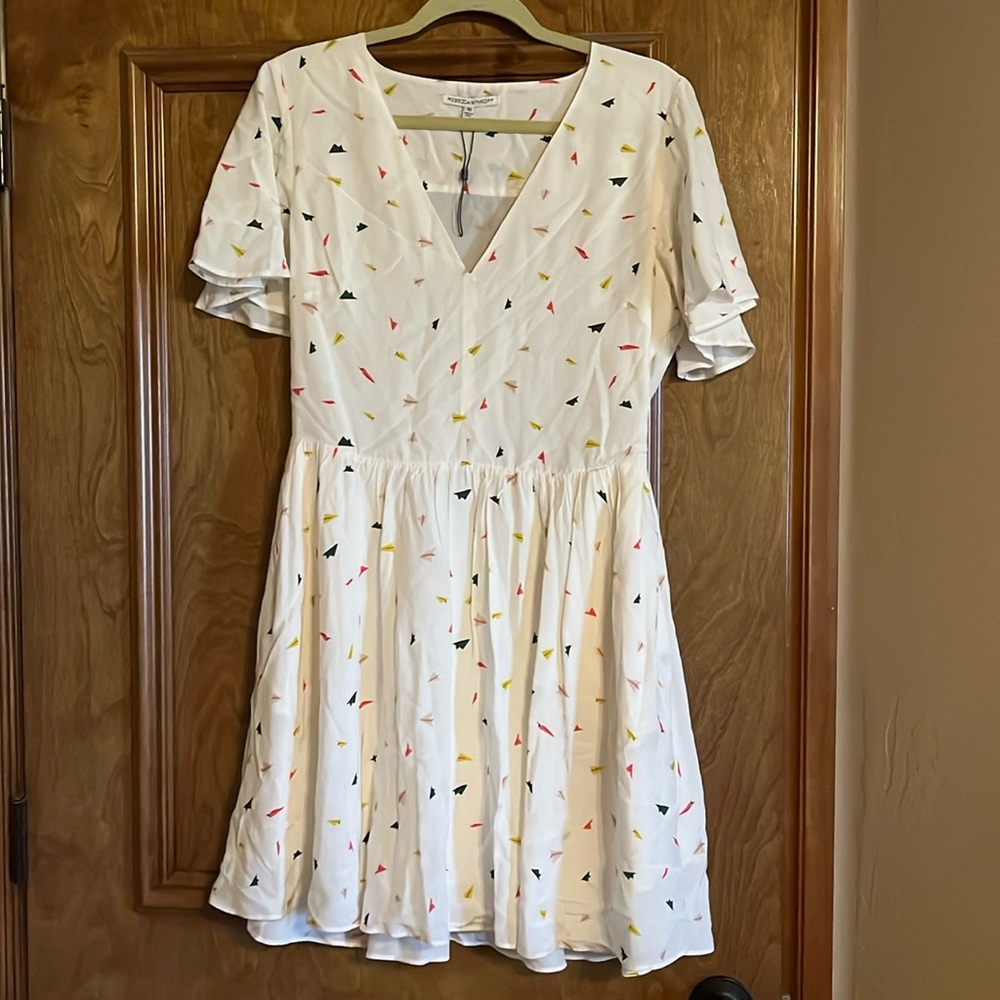 Rebecca Minkoff flutter sleeve mini dress. Size 10